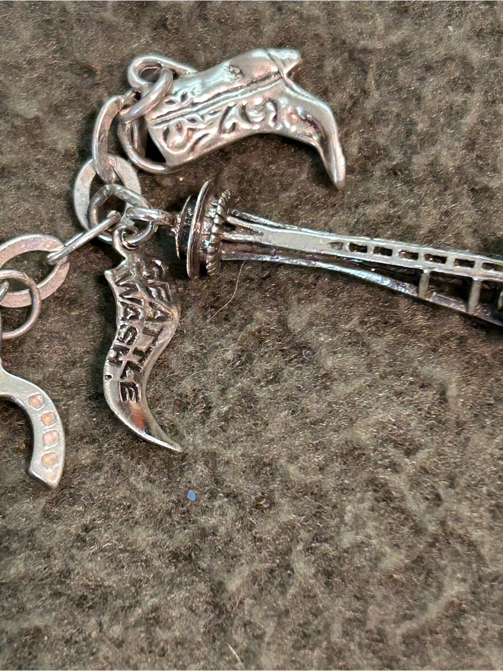 Sterling Silver Charm Bracelet with 13 Charms. - Picture 4 of 9